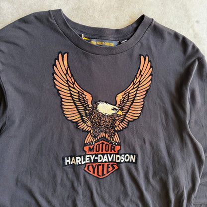 Harley Davidson Eagle With Emblem Cut and Sew Longsleeve