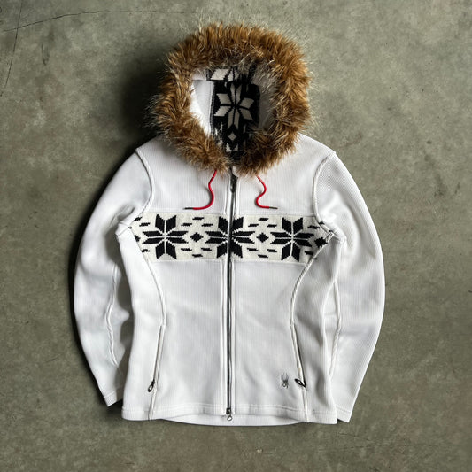 Y2K Spyder Women's Soiree Faux Fur Hood Zip-Up