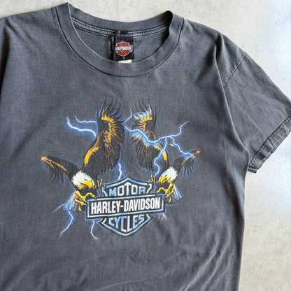 Vintage Harley Davidson Lightning Eagles Emblem T Shirt