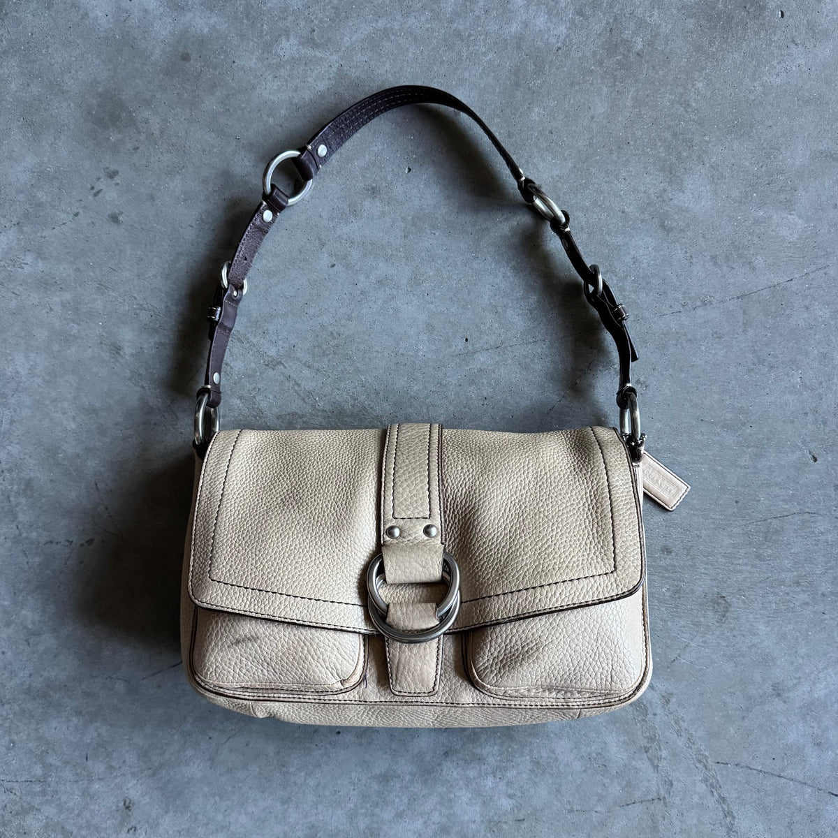 Y2K Coach Chelsea Field Bag Ivory