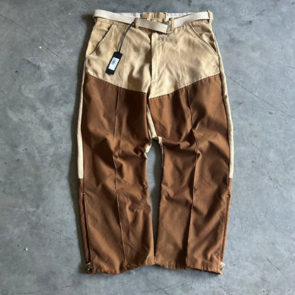 Vintage Bob Allen Tan & Brown Double Leg Pants