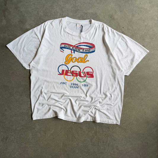 Vintage “Go For The Goal” Jesus Olympics Parody