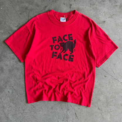Vintage Face To Face Punk Band Cat Red T Shirt