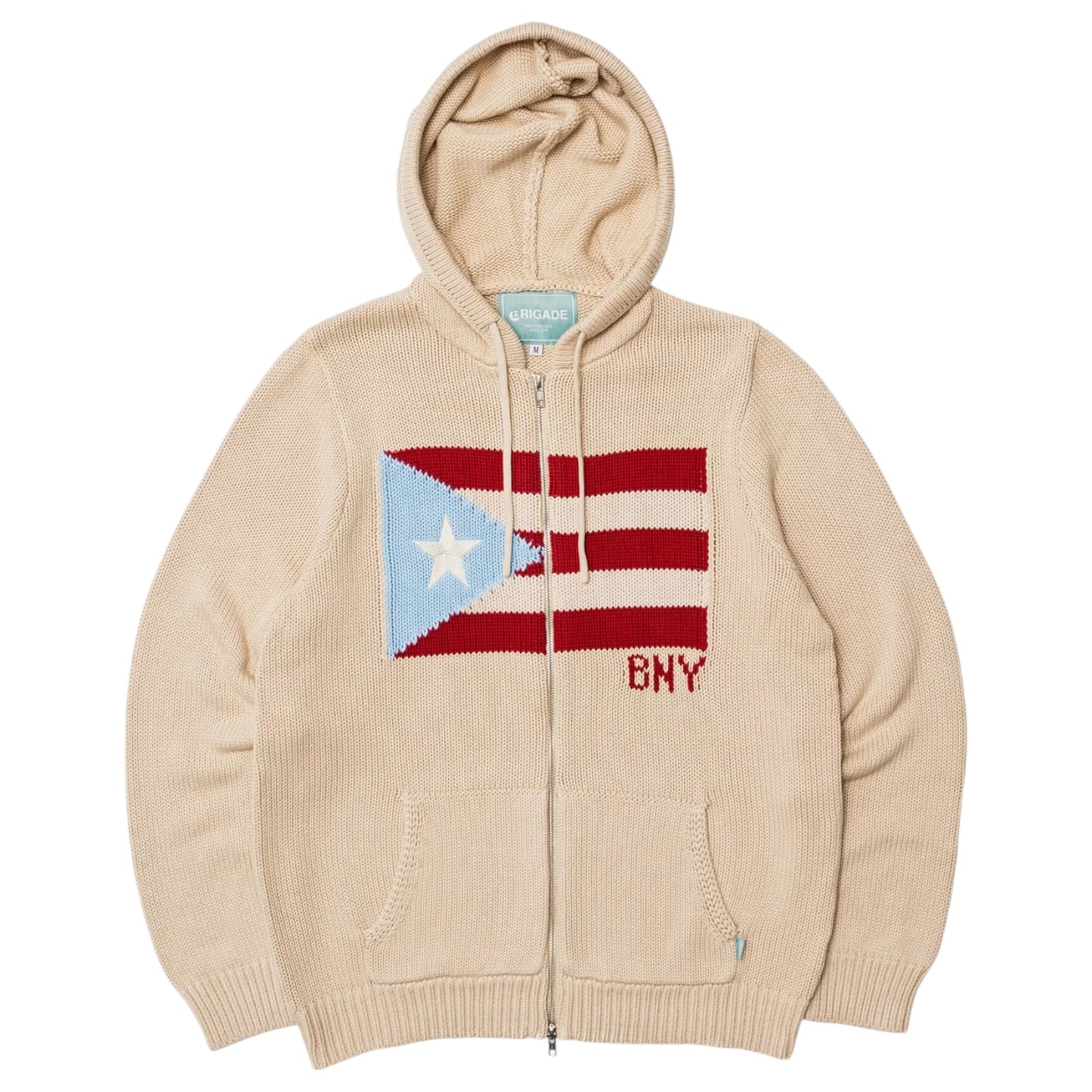 Brigade - El Padre Zip Knit Hoodie (Cream)