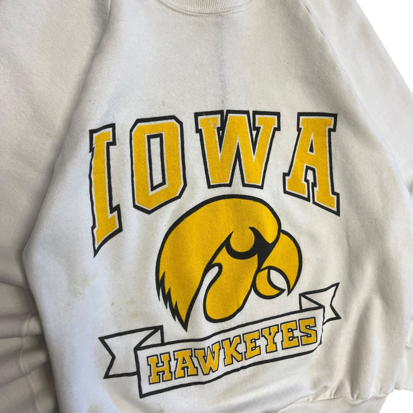 Vintage Raglan Cut Iowa Hawkeyes Banner Sweatshirt