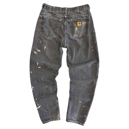 Carhartt Paint Splattered Charcoal Carpenter Pants