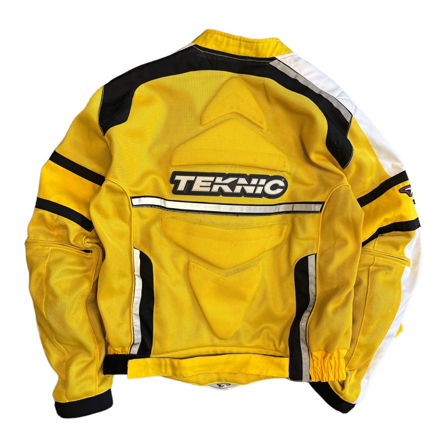 Teknic Padded Yellow White Motorcycle Jacket