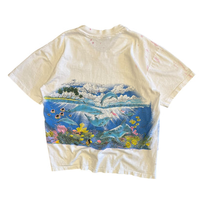 Vintage St. Croix Ocean Nature Wrap Around Tee