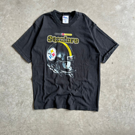 Vintage NFL Pittsburgh Steelers Helmet Black Tee