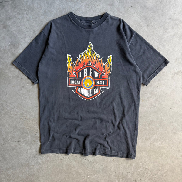 Vintage IBEW Electrical Workers Flaming Logo Tee