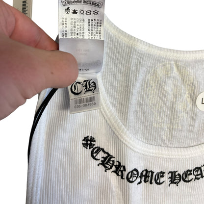 Chrome Hearts White Neck Print Tank Top