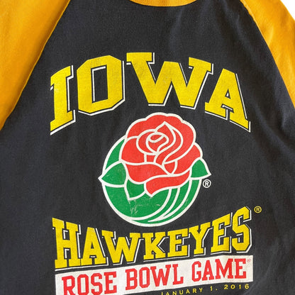 Y2K Iowa Hawkeyes 2016 Rose Bowl 3 Quarters Sleeve T-shirt