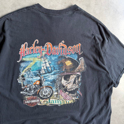 Harley Davidson Jamaica Skeleton Pirate T Shirt
