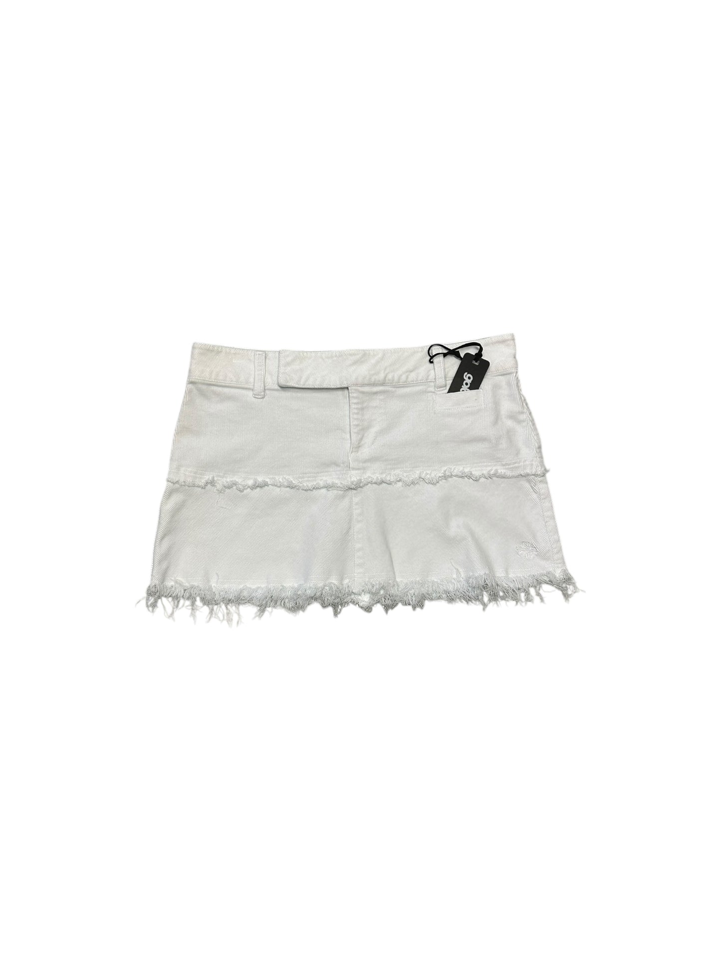 Women’s Y2K Lost Girl White Corduroy Micro Skirt