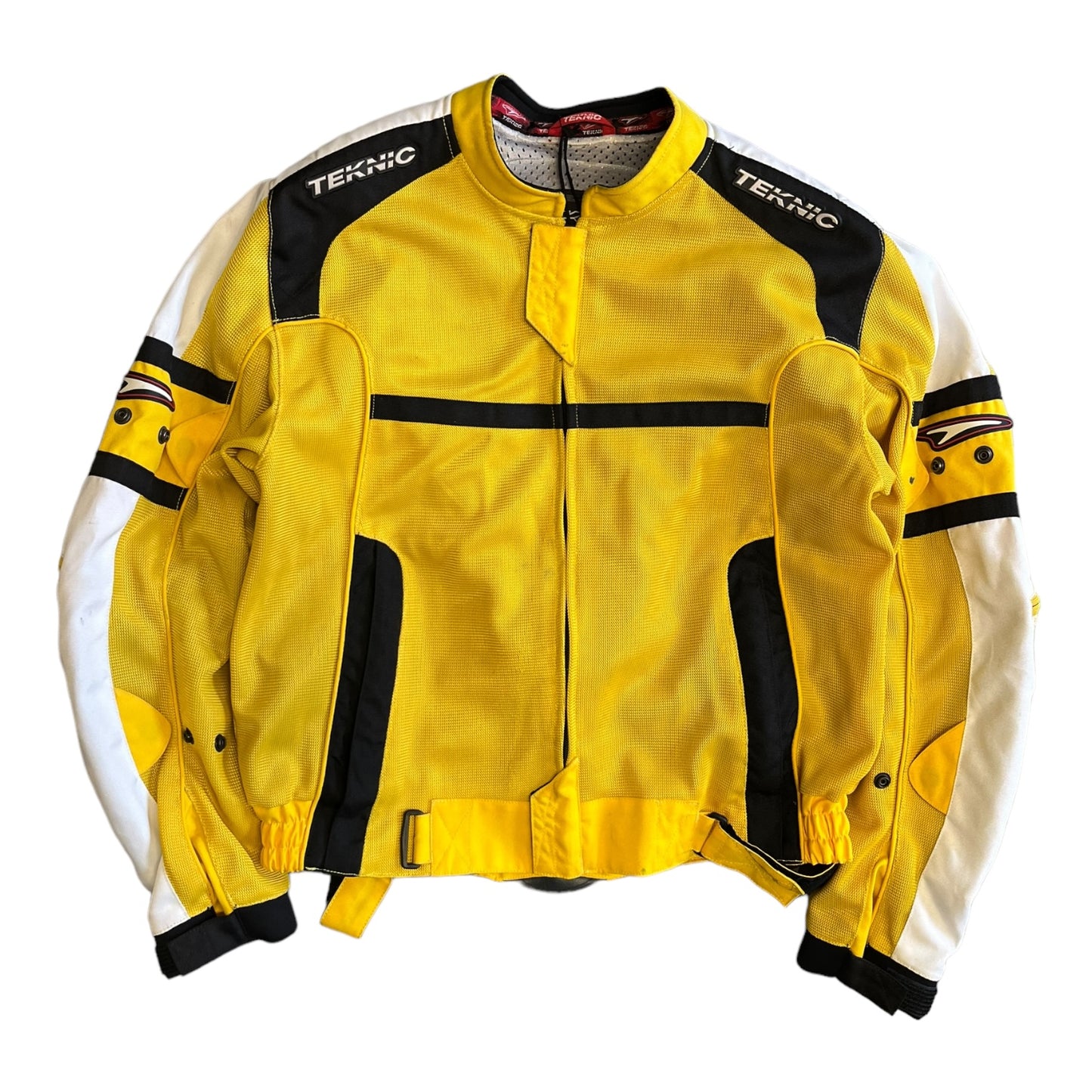 Teknic Padded Yellow White Motorcycle Jacket