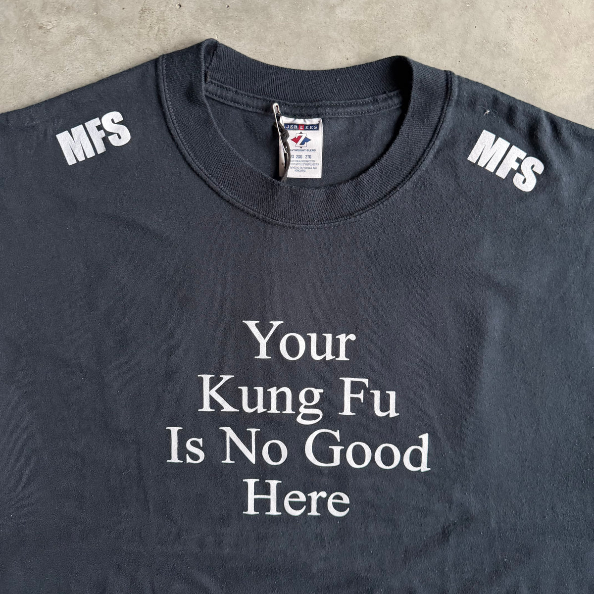 Y2K “Your Kung Fu Is No Good Here” Text Tee
