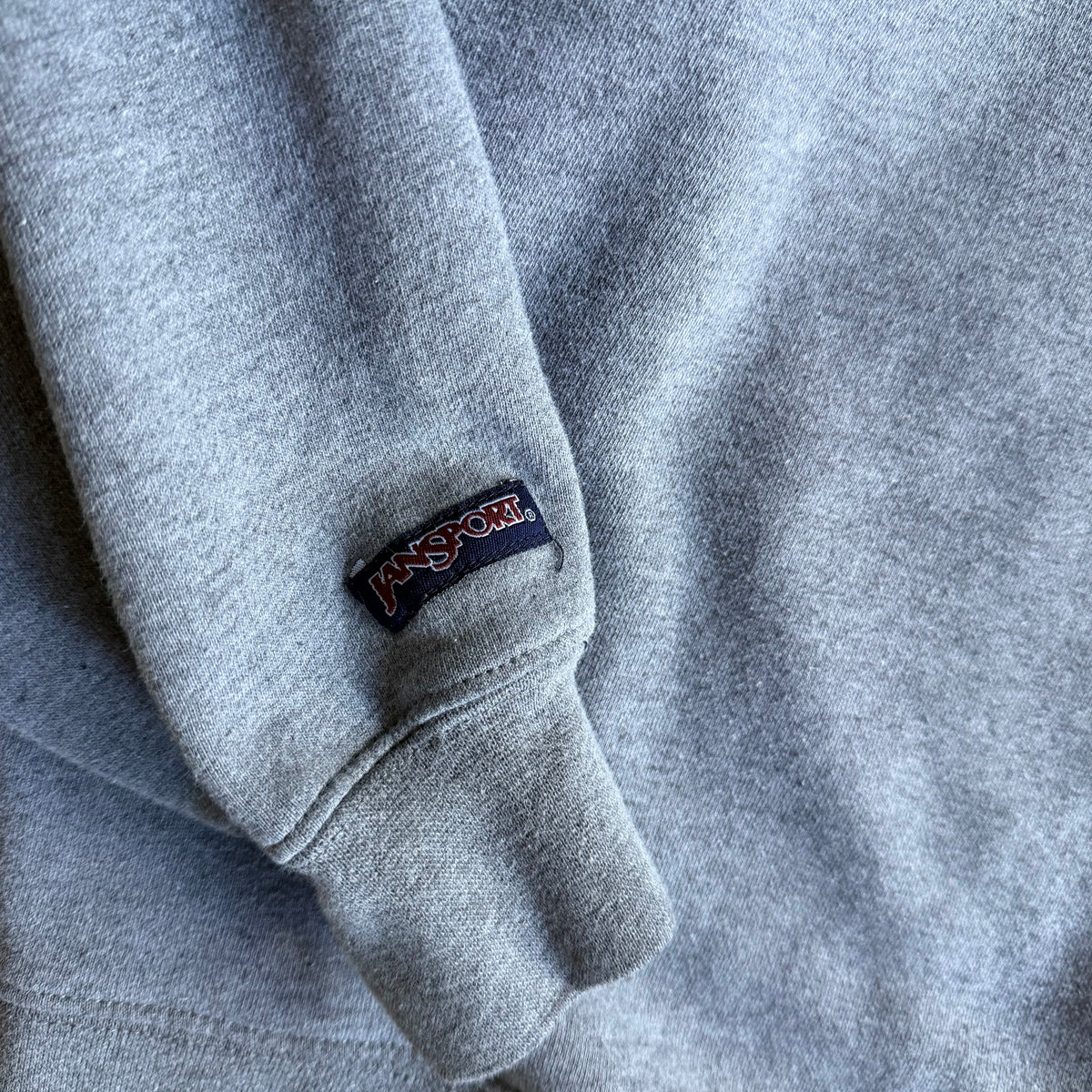 Y2K JanSport Simpson College Spell-Out Gray Sweatshirt