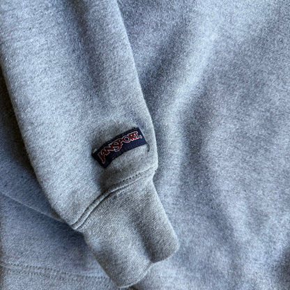 Y2K JanSport Simpson College Spell-Out Gray Sweatshirt