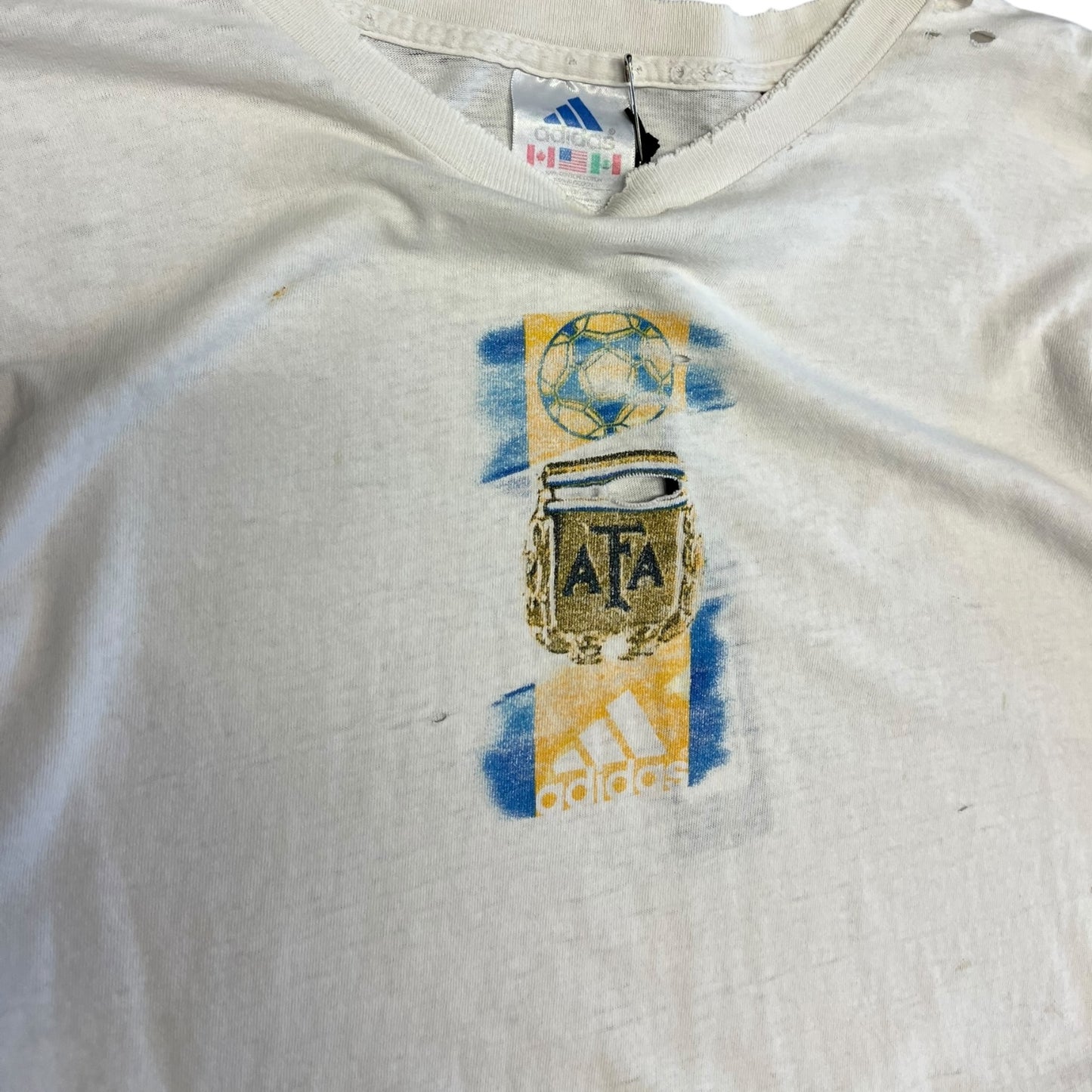 Y2K AFA Adidas Distressed Tee
