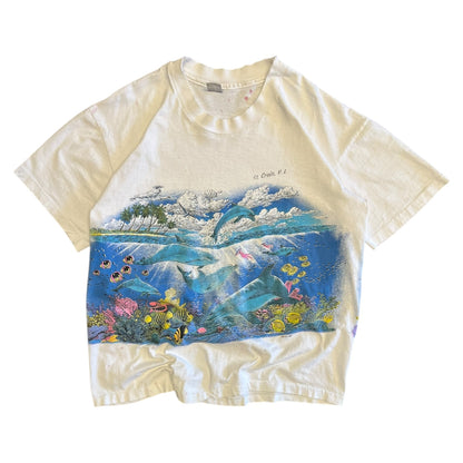 Vintage St. Croix Ocean Nature Wrap Around Tee