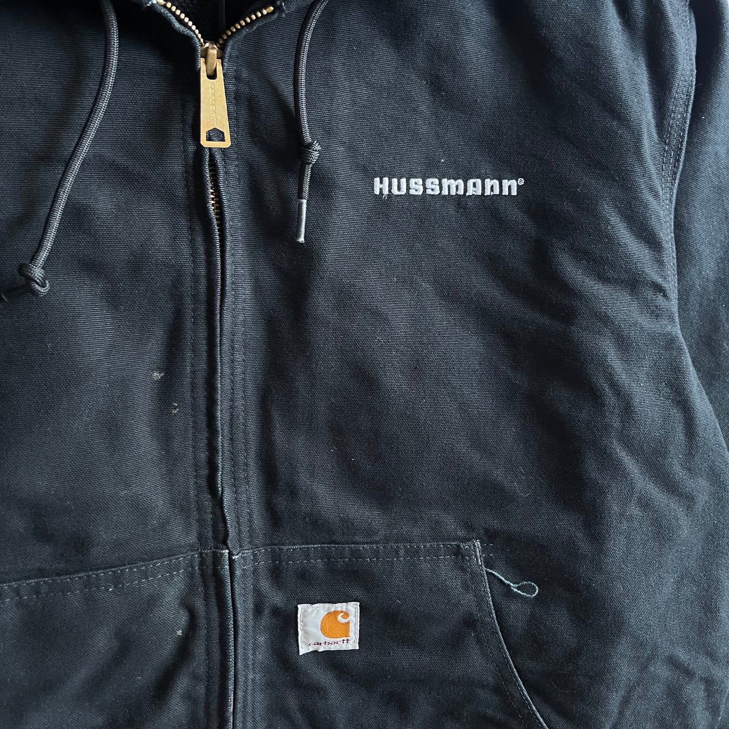 Y2K Carhartt J131 BLK Hussman Embroidered Jacket