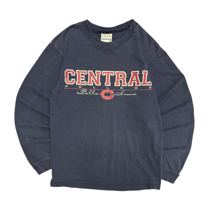 Vintage Central College Pella Iowa Navy L/S Tee