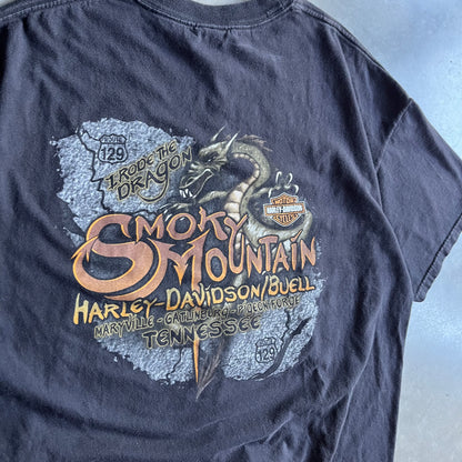 Y2K Harley Davidson Route 129 “I Rode The Dragon” Tee