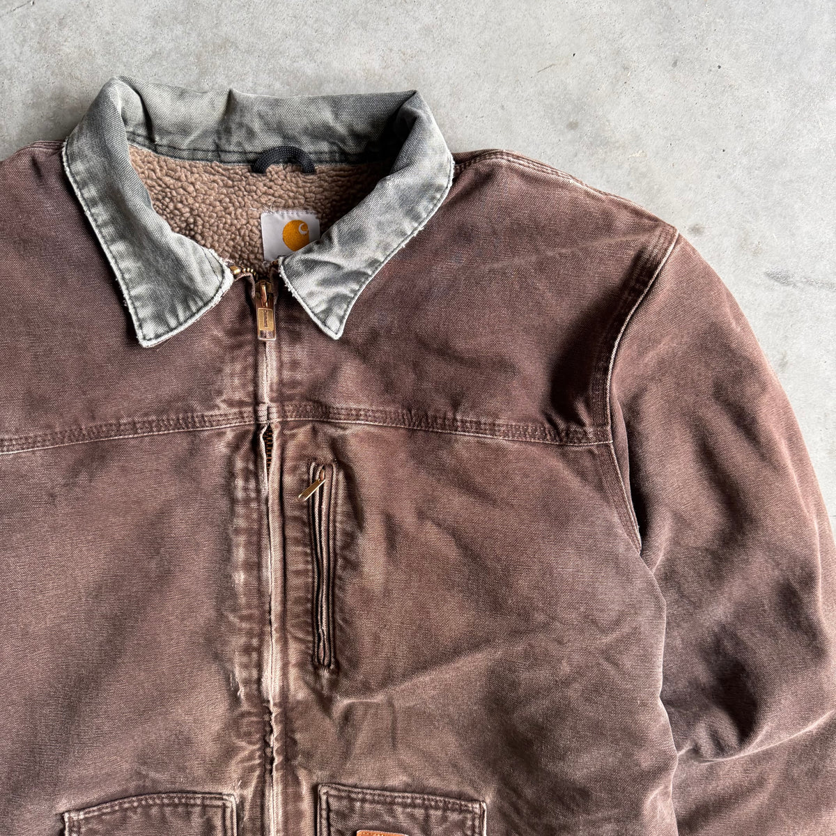 Carhartt ‘C61 DKB’ Sherpa Lined Sandstone Ridge Coat
