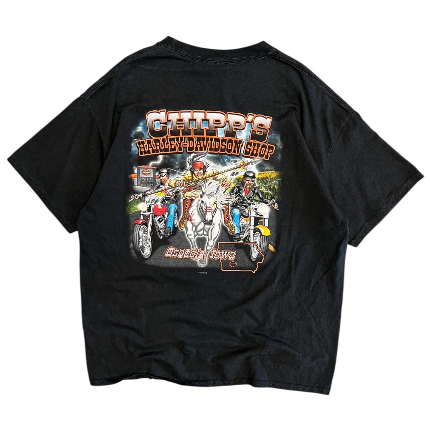 Chipp’s Harley Davidson Checkered Flag Women Tee