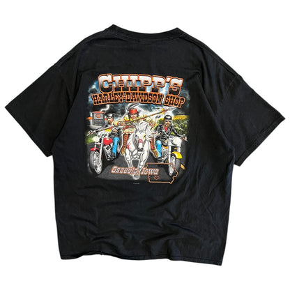 Chipp’s Harley Davidson Checkered Flag Women Tee