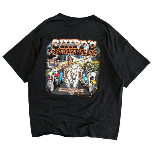 Chipp’s Harley Davidson Checkered Flag Women Tee