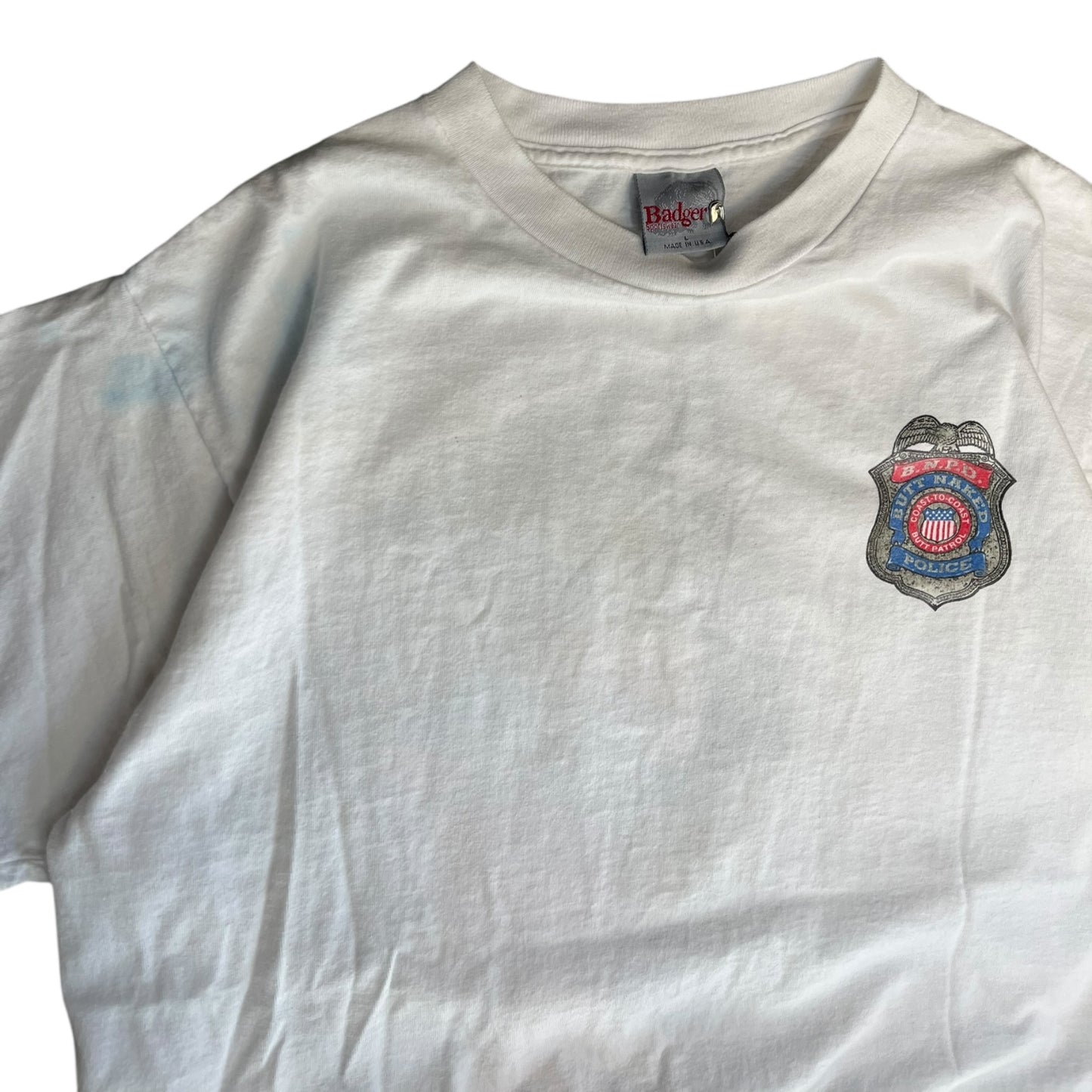 Vintage Butt Naked Law Enforcement Troll Kids Tee