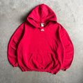 Vintage Adidas Centered Logo Red Hoodie