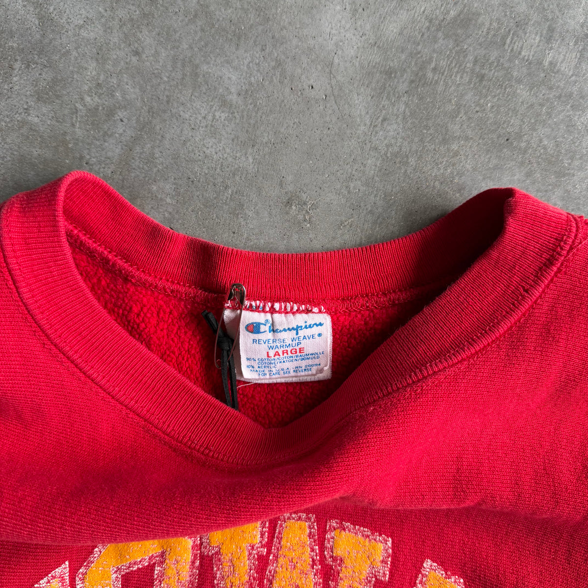 Vintage 80s Iowa State Cyclones Champion Reverse Weave Warm Up