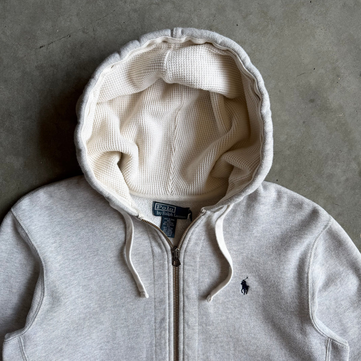 Polo Ralph Lauren Gray Thermal Lined Hood Zip-Up