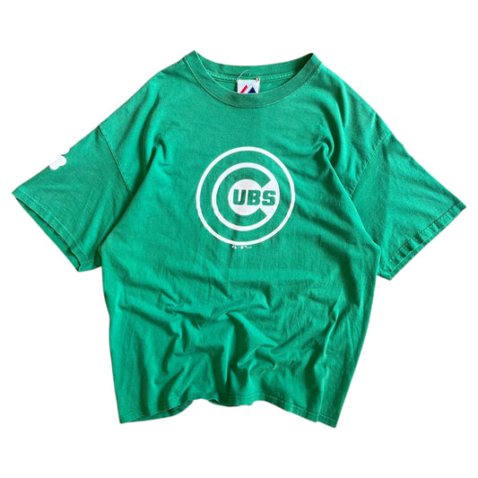 Y2K Chicago Cubs Green Logo Tee