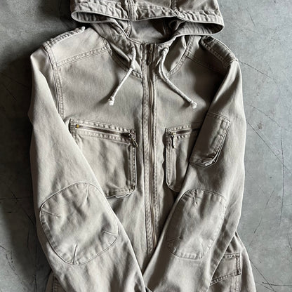 Women’s Y2K No Boundaries Green Canvas Trench Coat