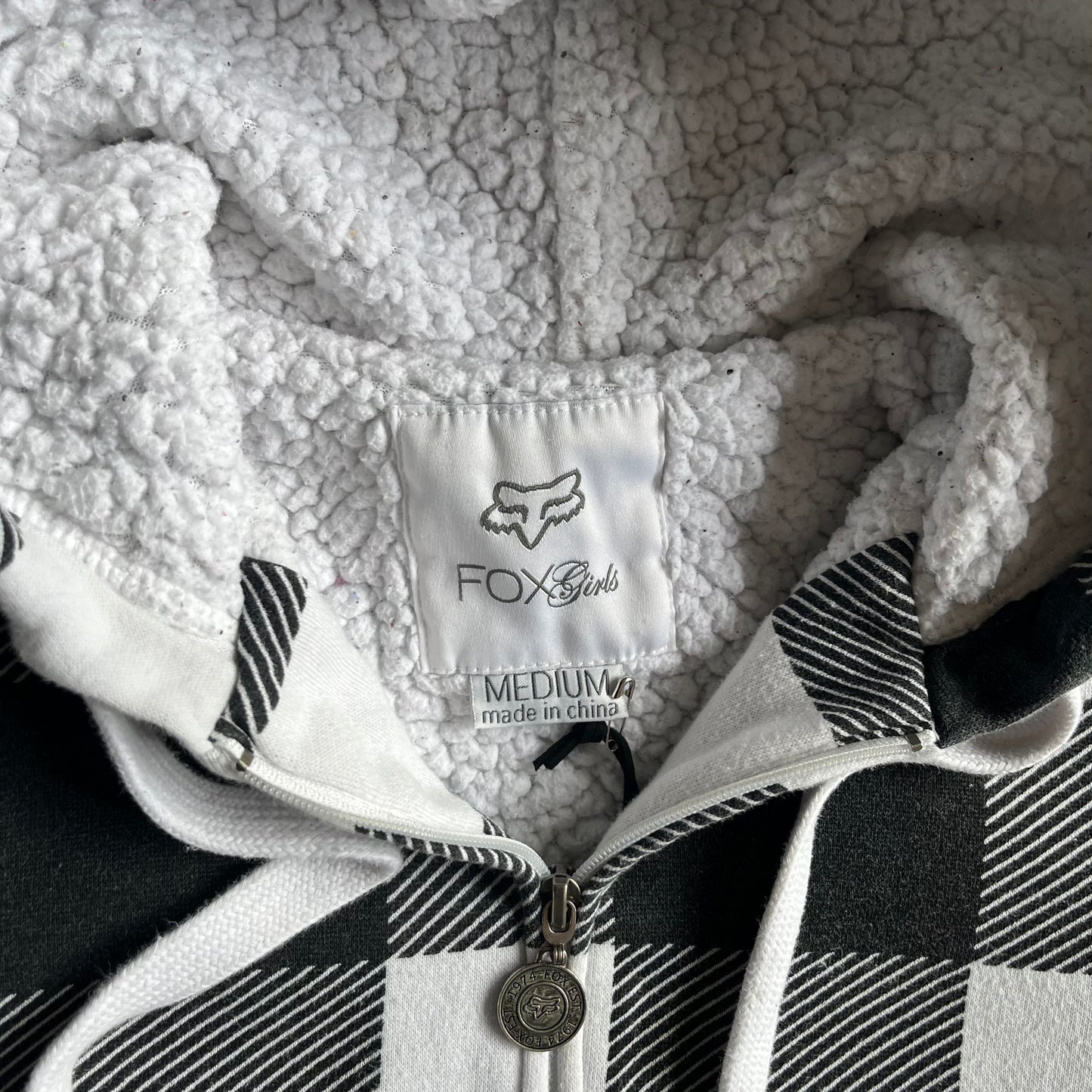 Women’s Y2K Fox Checkered Zip Up