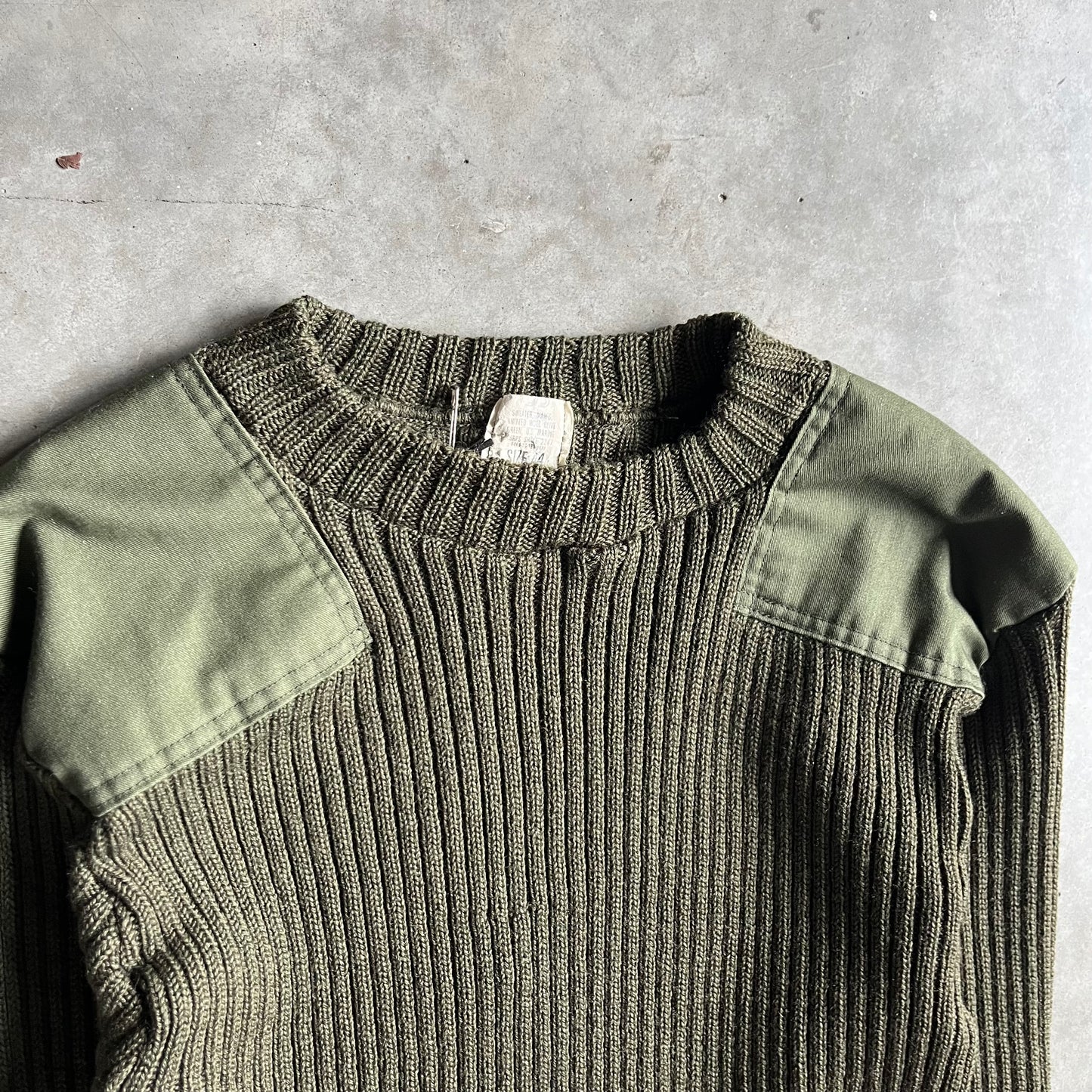 Vintage Military Surplus Reinforced Sweater