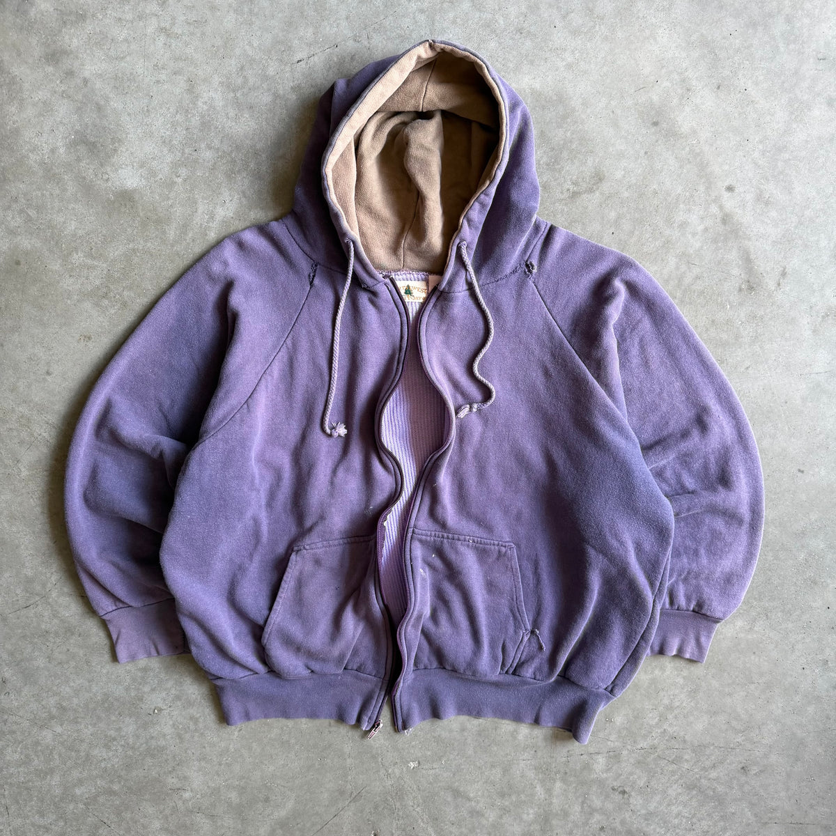 Vintage 80’s Northwest Purple Thermal Lined Zip-Up Hoodie
