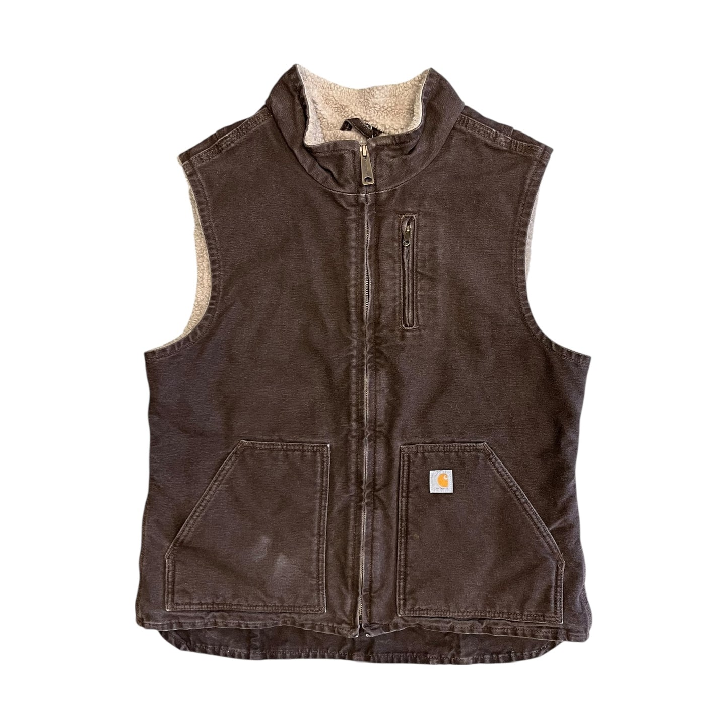 Carhartt ‘WV001 DKB’ Women’s Brown Sherpa Lined Vest