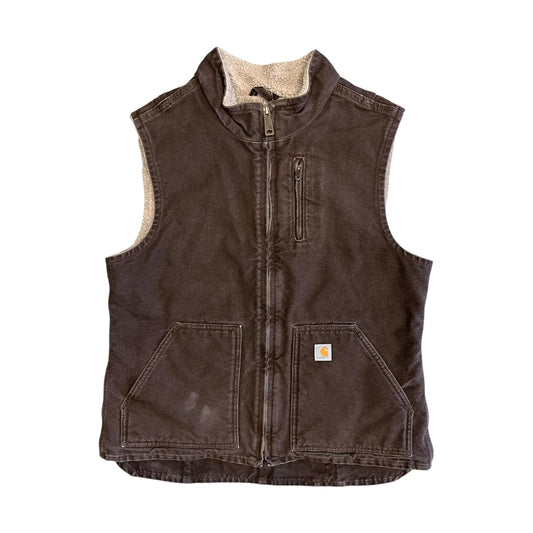 Carhartt ‘WV001 DKB’ Women’s Brown Sherpa Lined Vest