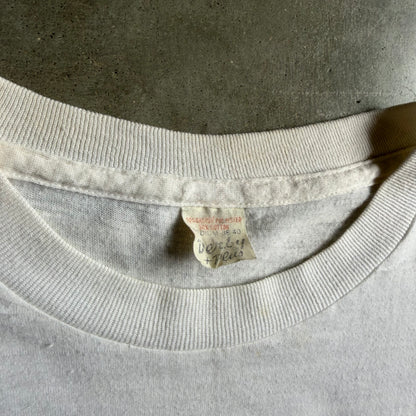70s Harley Davidson 1 Logo Jimmy Nantista Des Moines White Tee