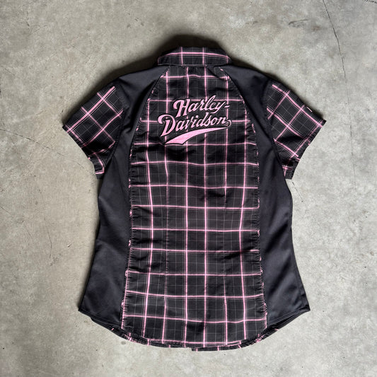 Women’s Harley Davidson Pink Checkered Flannel