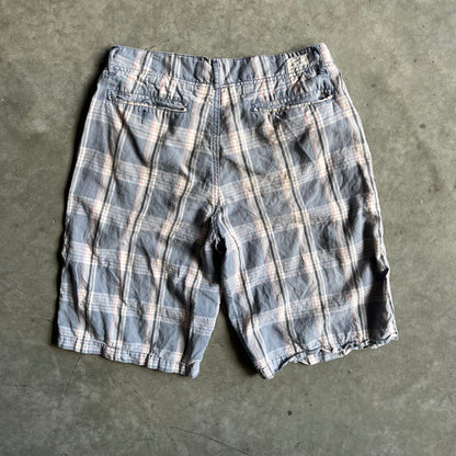 Y2K OTB Plaid Baggy Beach Shorts