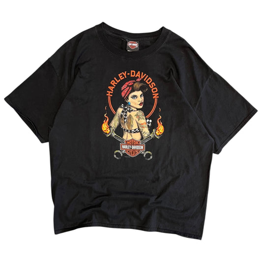 Y2K Harley Davidson Daytona Tattooed Women Tee