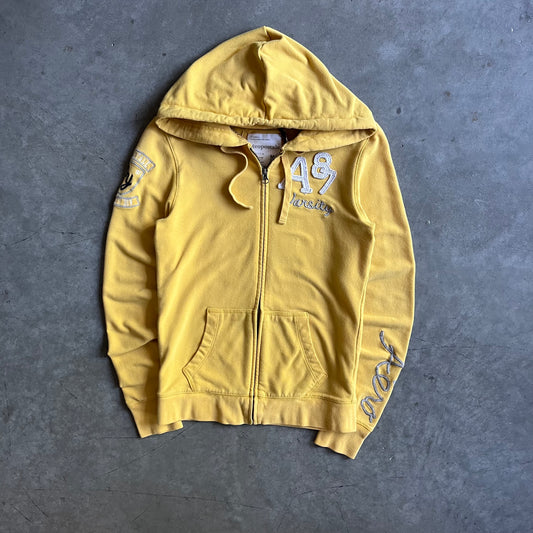 Y2K Aeropostale Varsity Yellow Zip-Up