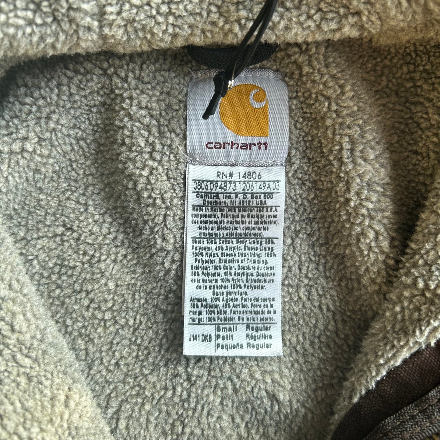 Carhartt ‘J141 DKB’ Fleece Lined Hooded Detroit Jacket