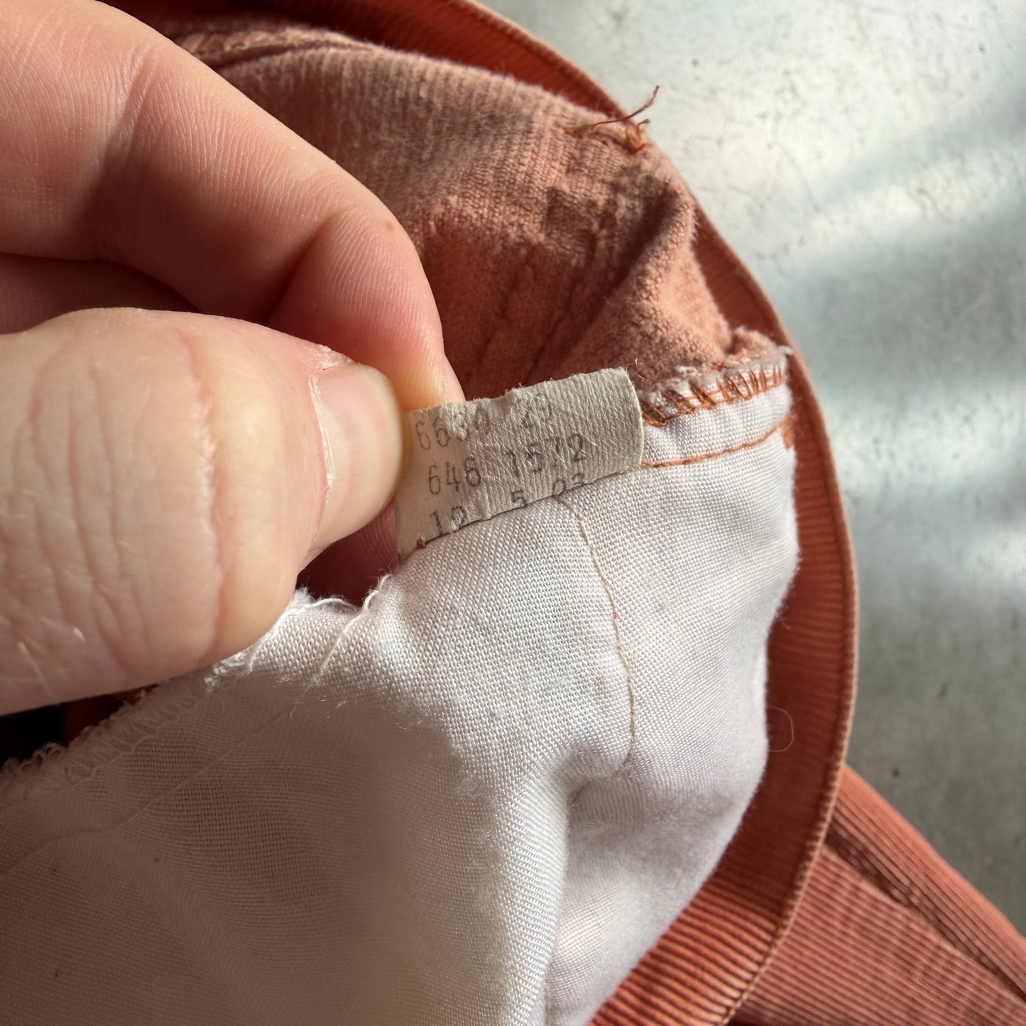 Vintage Levi’s 646 Bell Bottoms Peach Corduroy Exposed Button Fly