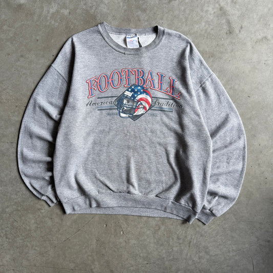 Vintage American Football Tradition US Flag Helmet Sweatshirt